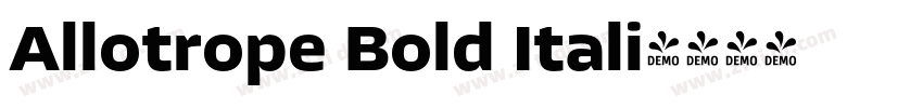 Allotrope Bold Itali字体转换